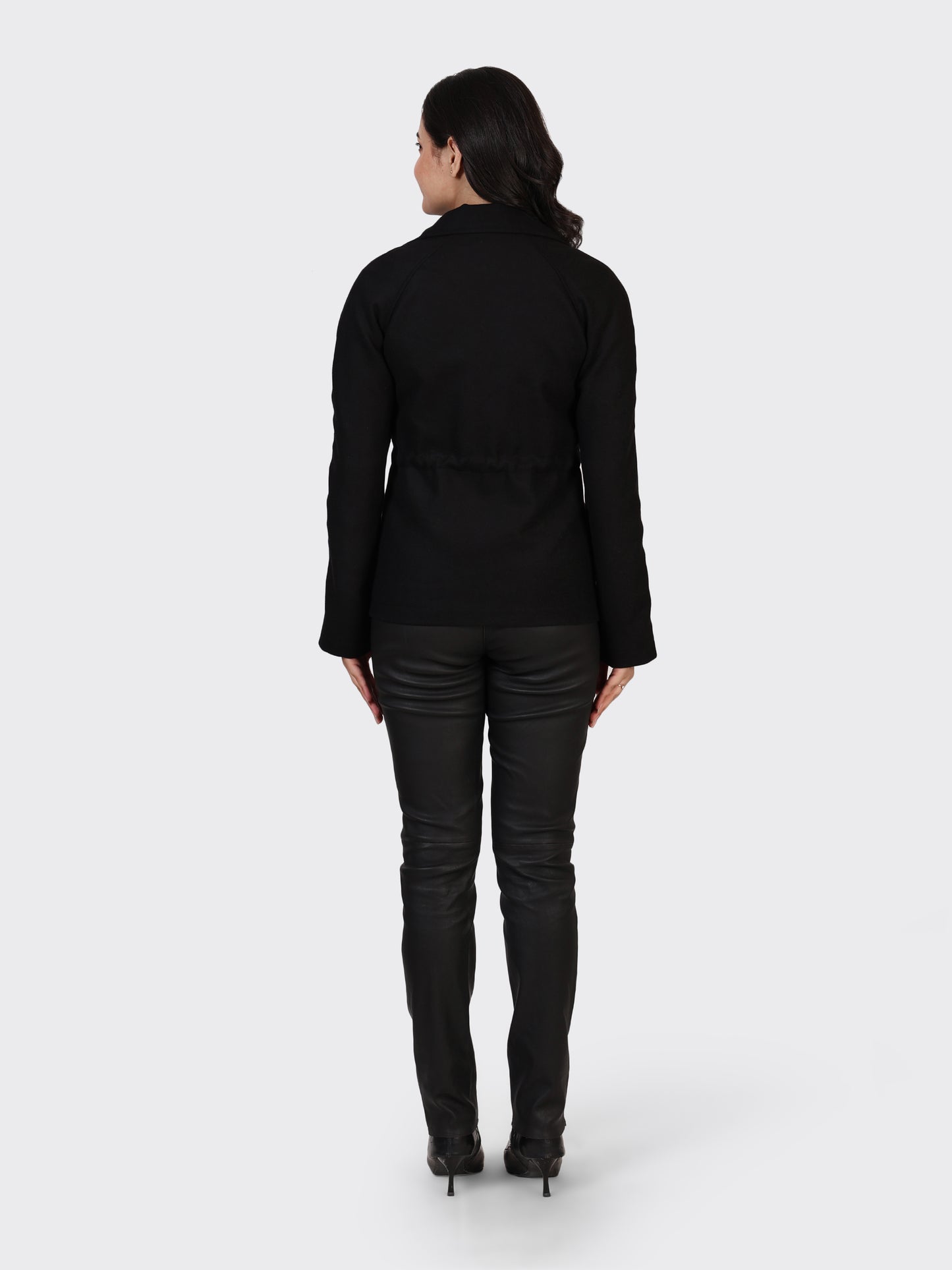 LADIES WOOLLEN JACKET-BLACK