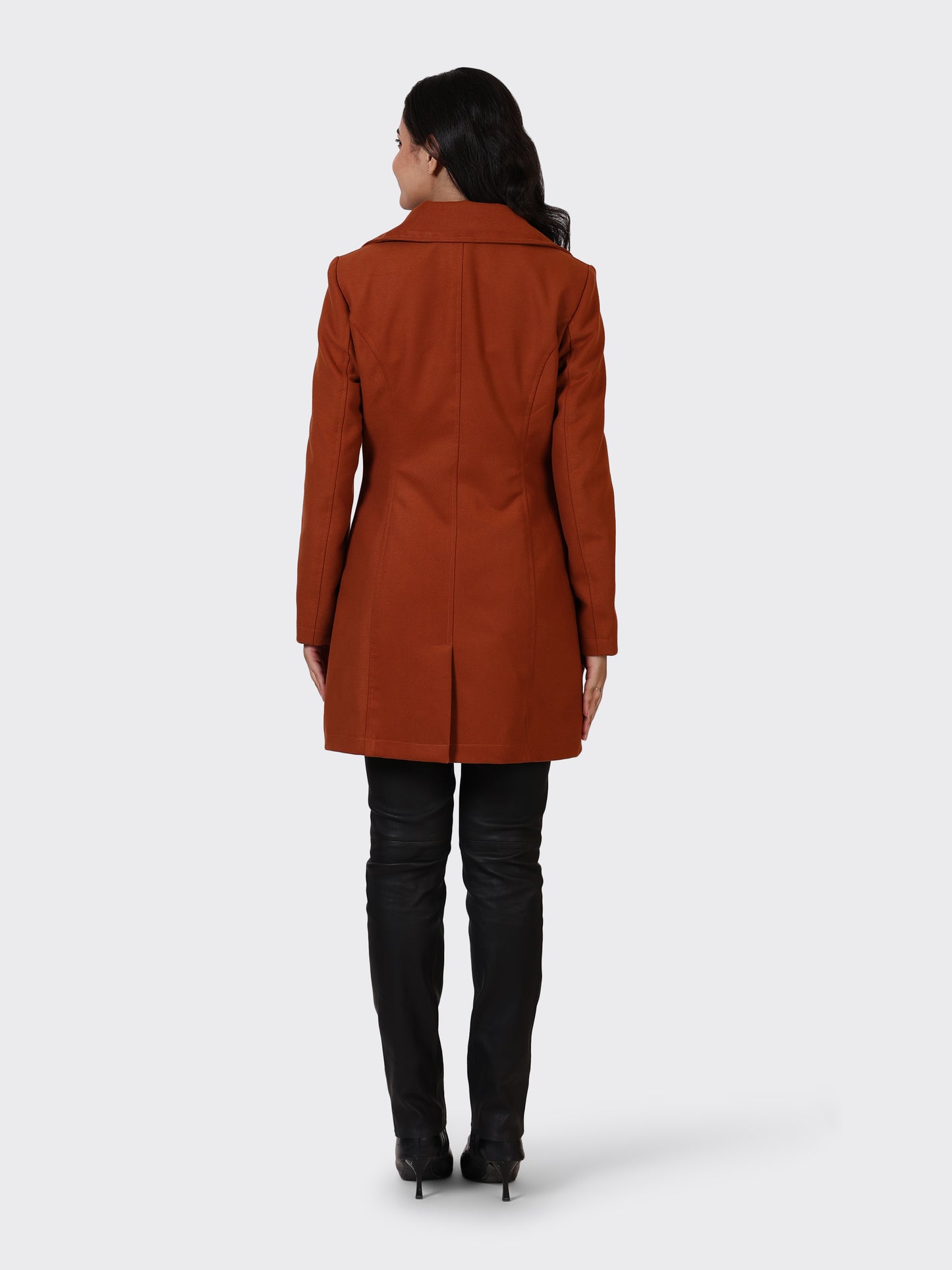 LADIES WOOLLEN JACKET-COGNAC