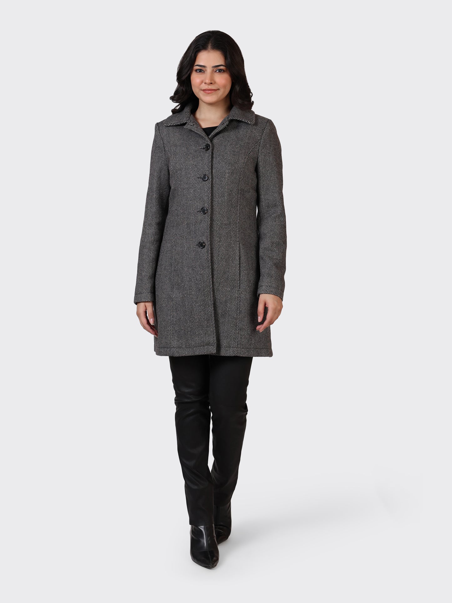 LADIES WOOLLEN JACKET-ZIGZAG