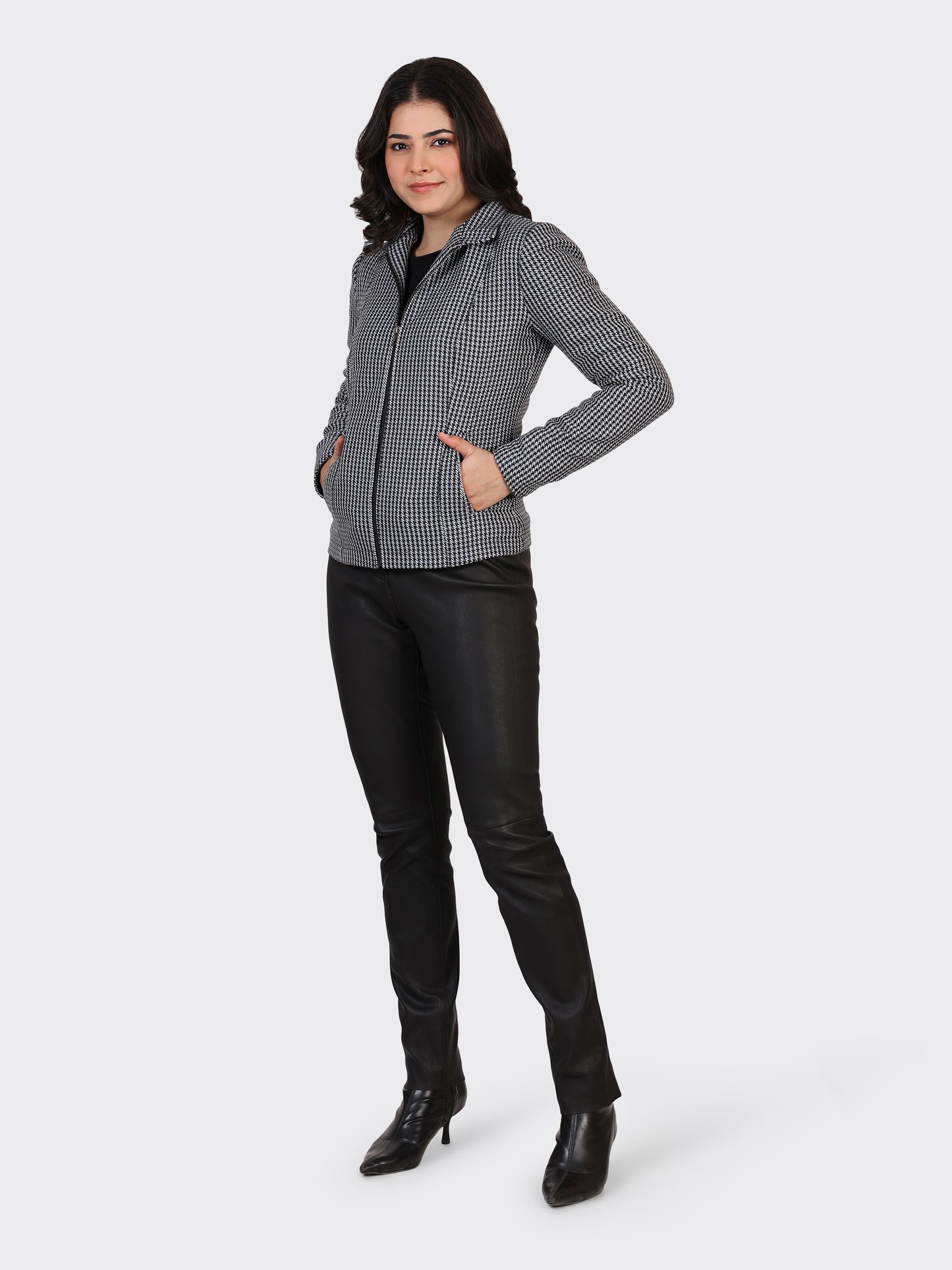 LADIES WOOLLEN JACKET-CROSS
