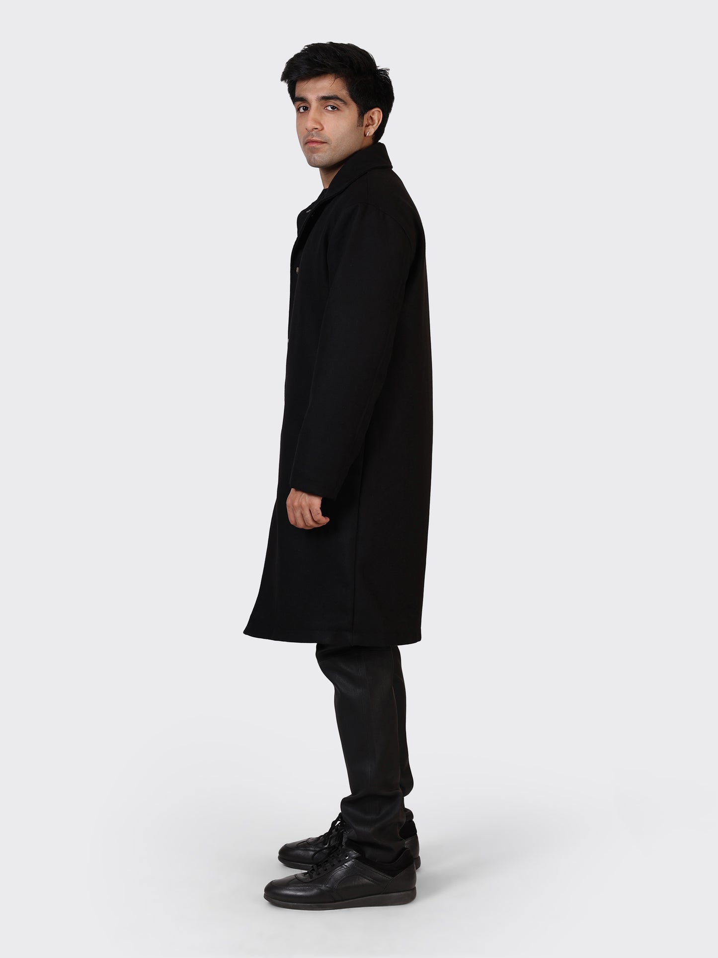 MENS WOOLLEN JACKET-BLACK