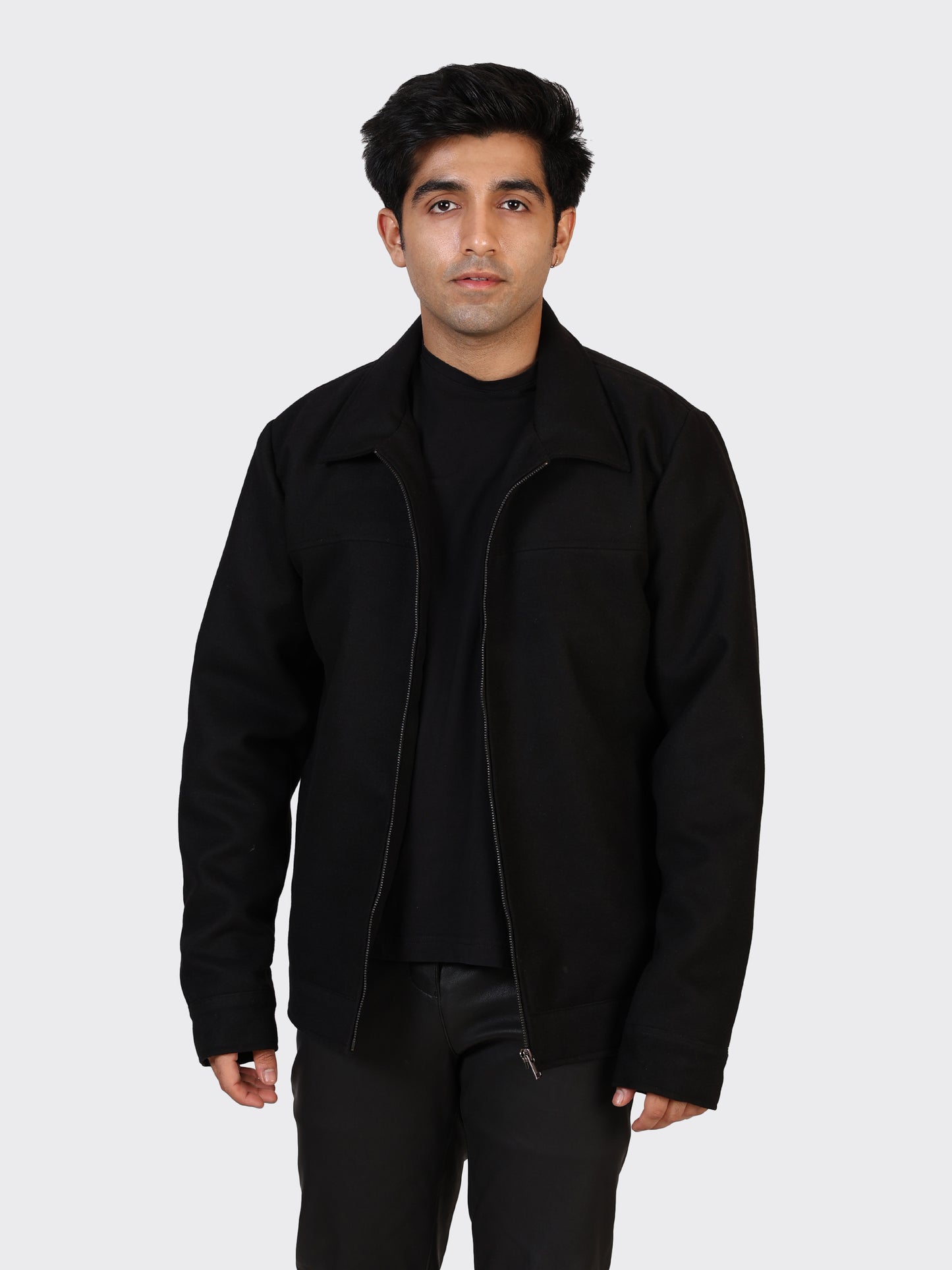 MENS WOOLLEN JACKET-BLACK