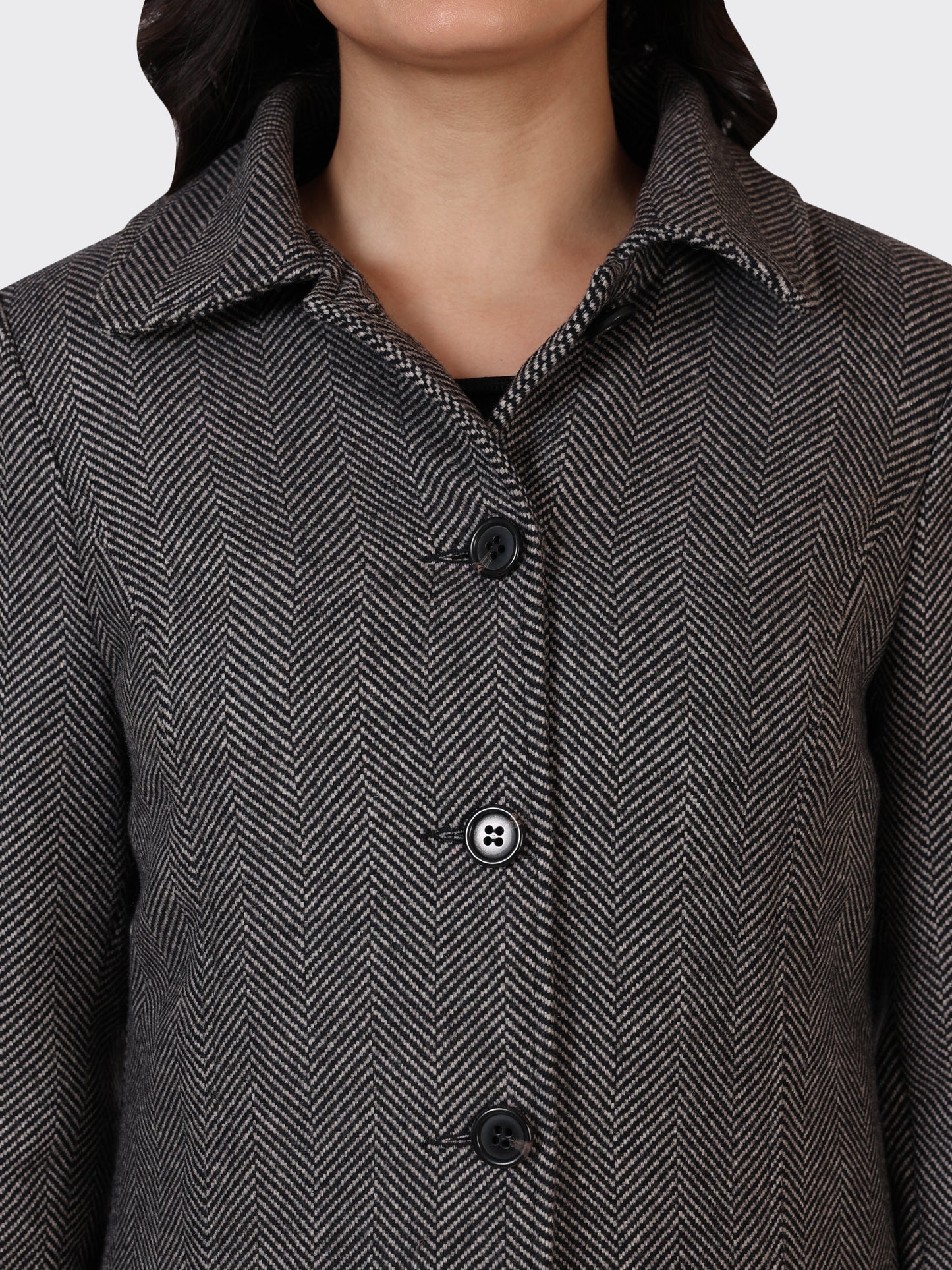 LADIES WOOLLEN JACKET-ZIGZAG
