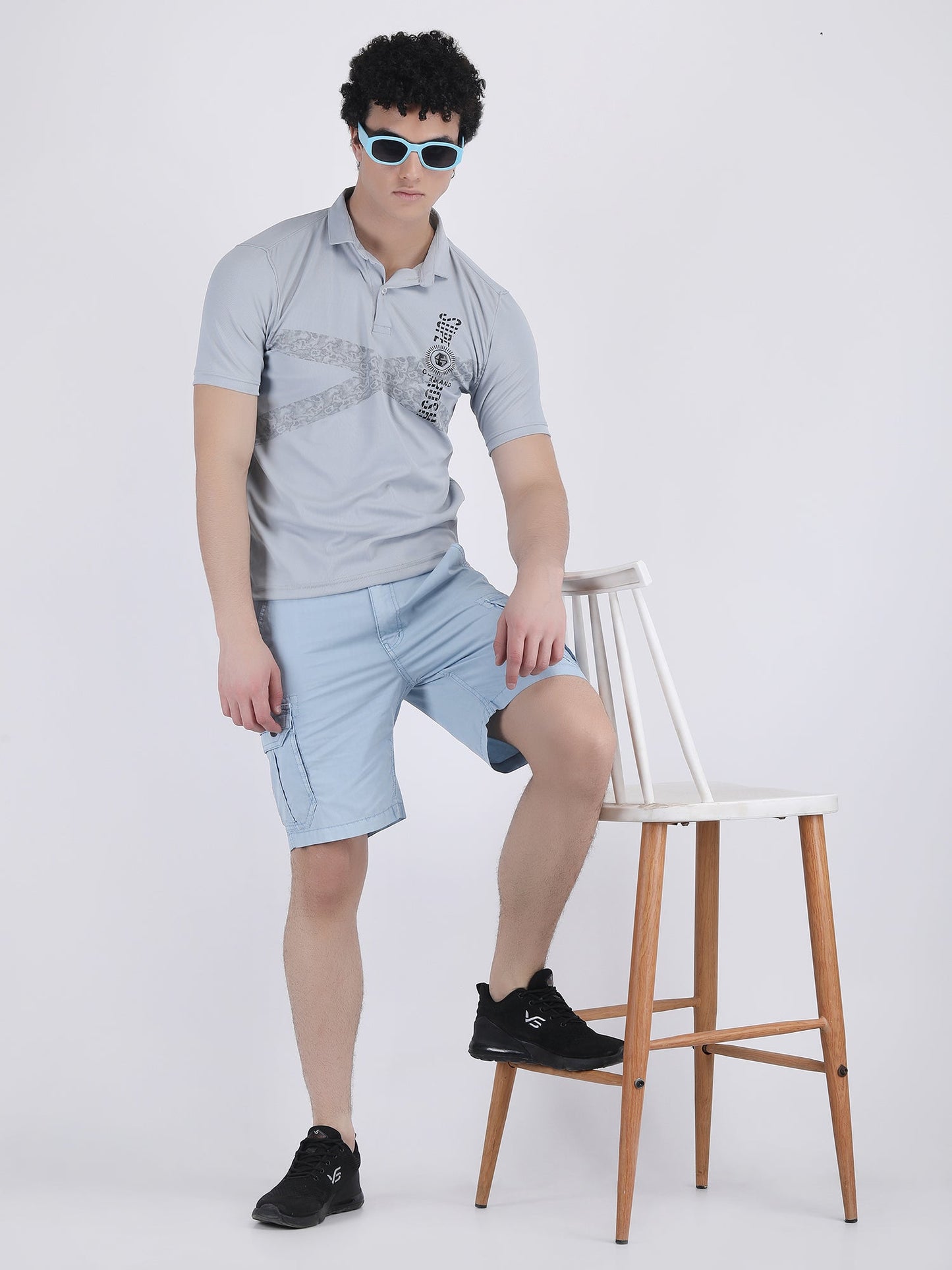 76895 DNR Men's Light Blue Bermuda