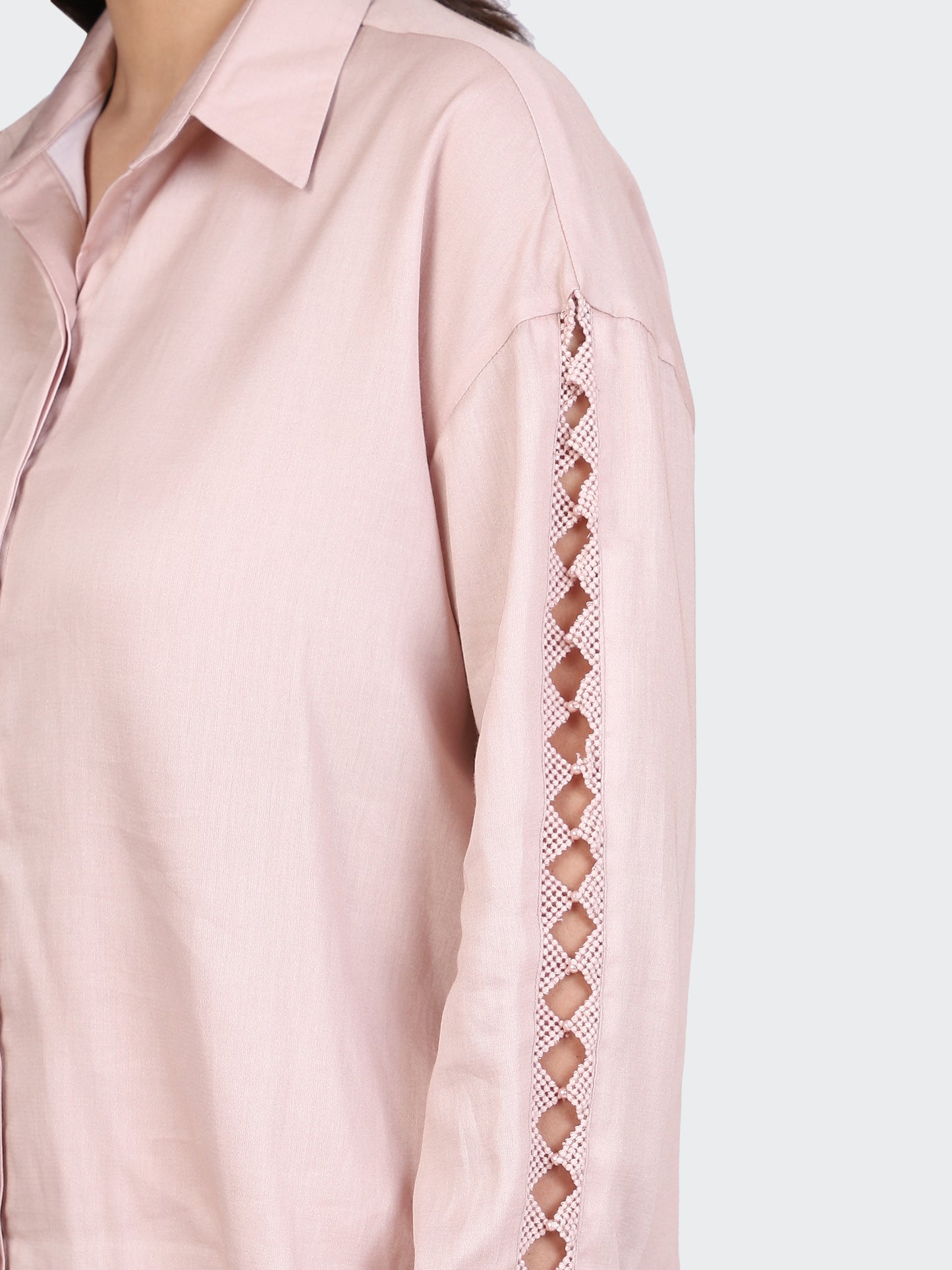 FINE COTTON COMFORTABLE CO-ORD SET-DUSTY ROSE.