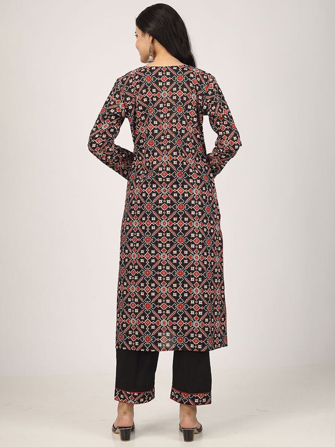ETHNIC MOTIFS PRINTED PURE COTTON KURTA WITH TROUSER
