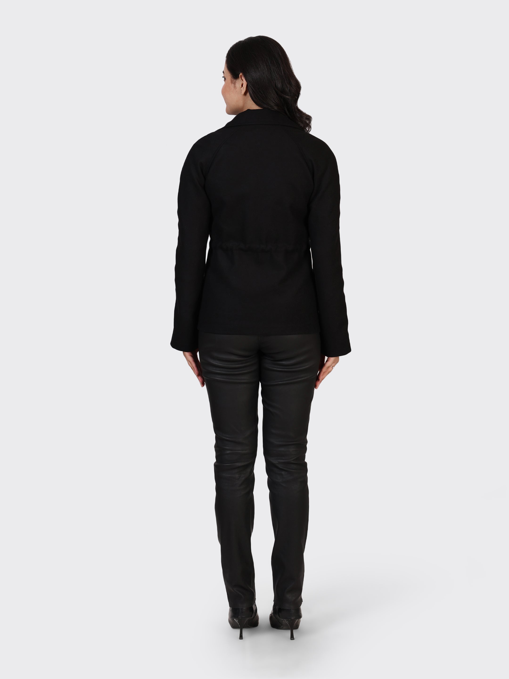 LADIES WOOLLEN JACKET-BLACK