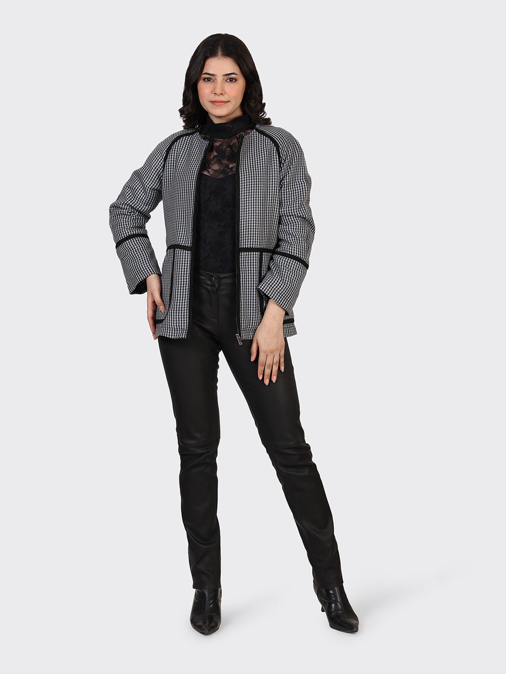 LADIES WOOLLEN JACKET-CROSS