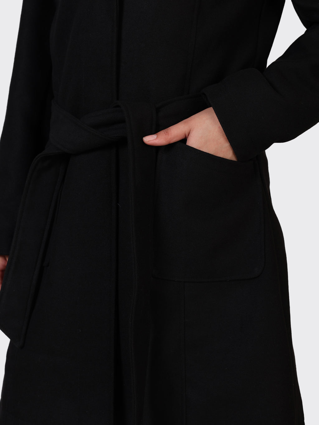 LADIES WOOLLEN JACKET-BLACK