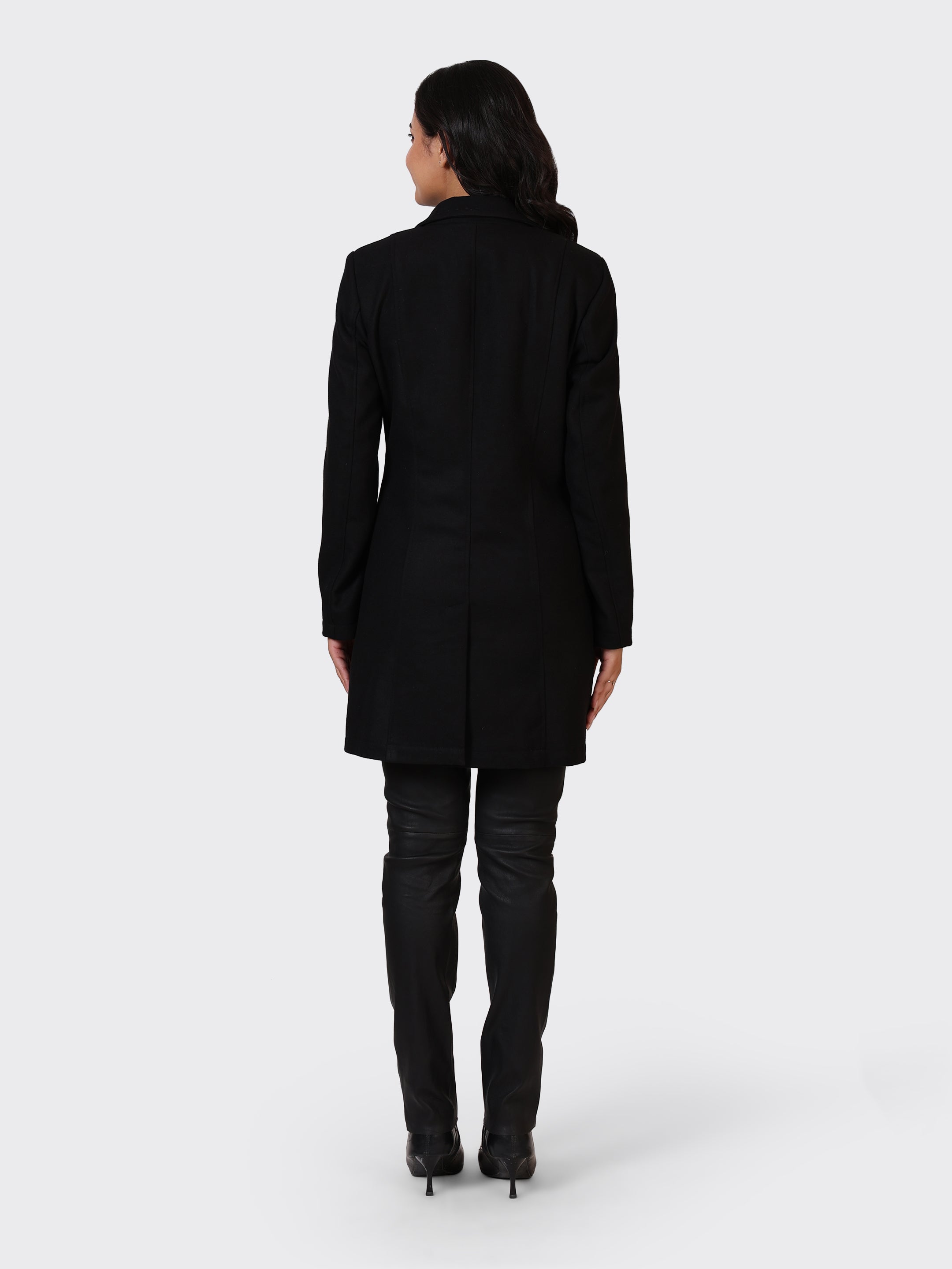 LADIES WOOLLEN JACKET-BLACK