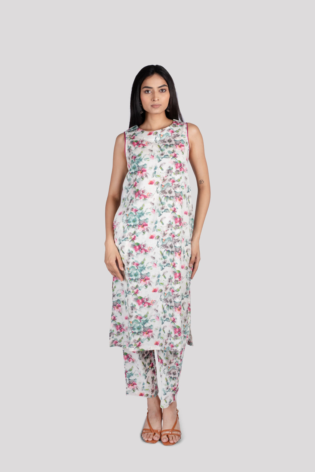 WOMEN SOFT COTTON KURTA SET FLORAL PRINT