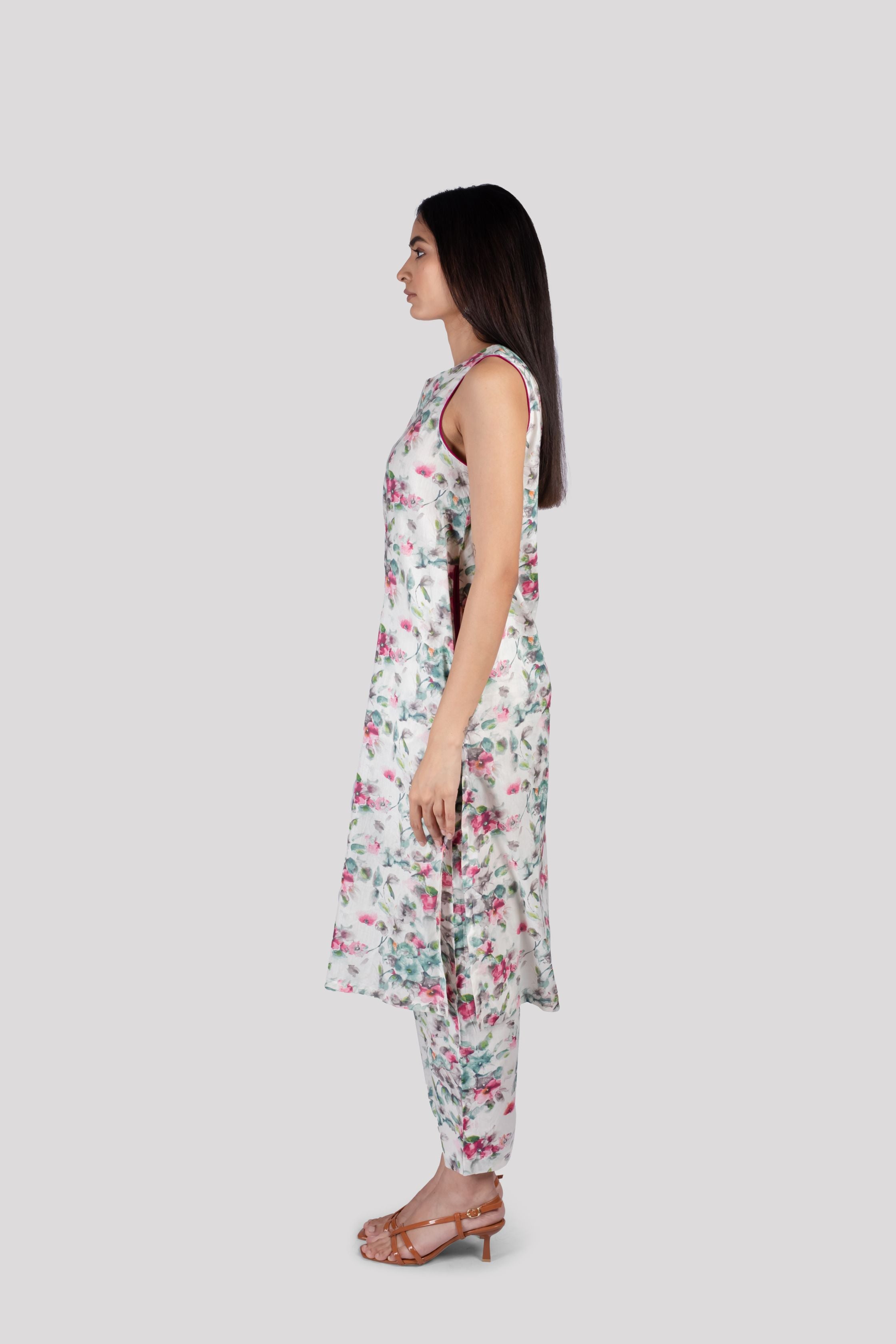 WOMEN SOFT COTTON KURTA SET FLORAL PRINT