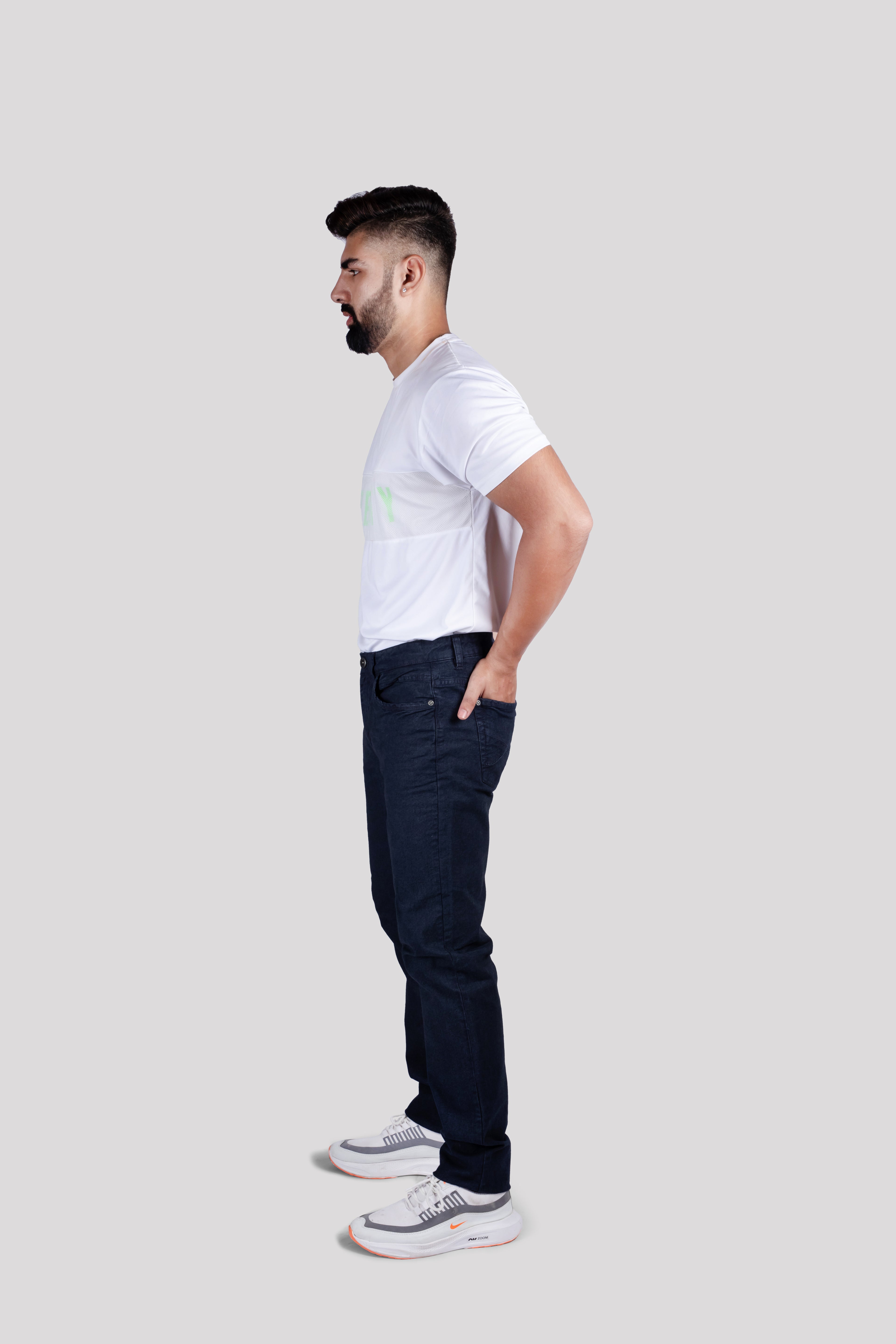 MEN RELAXED FIT CLEAN LOOK LIGHT FADE COTTON JEANS