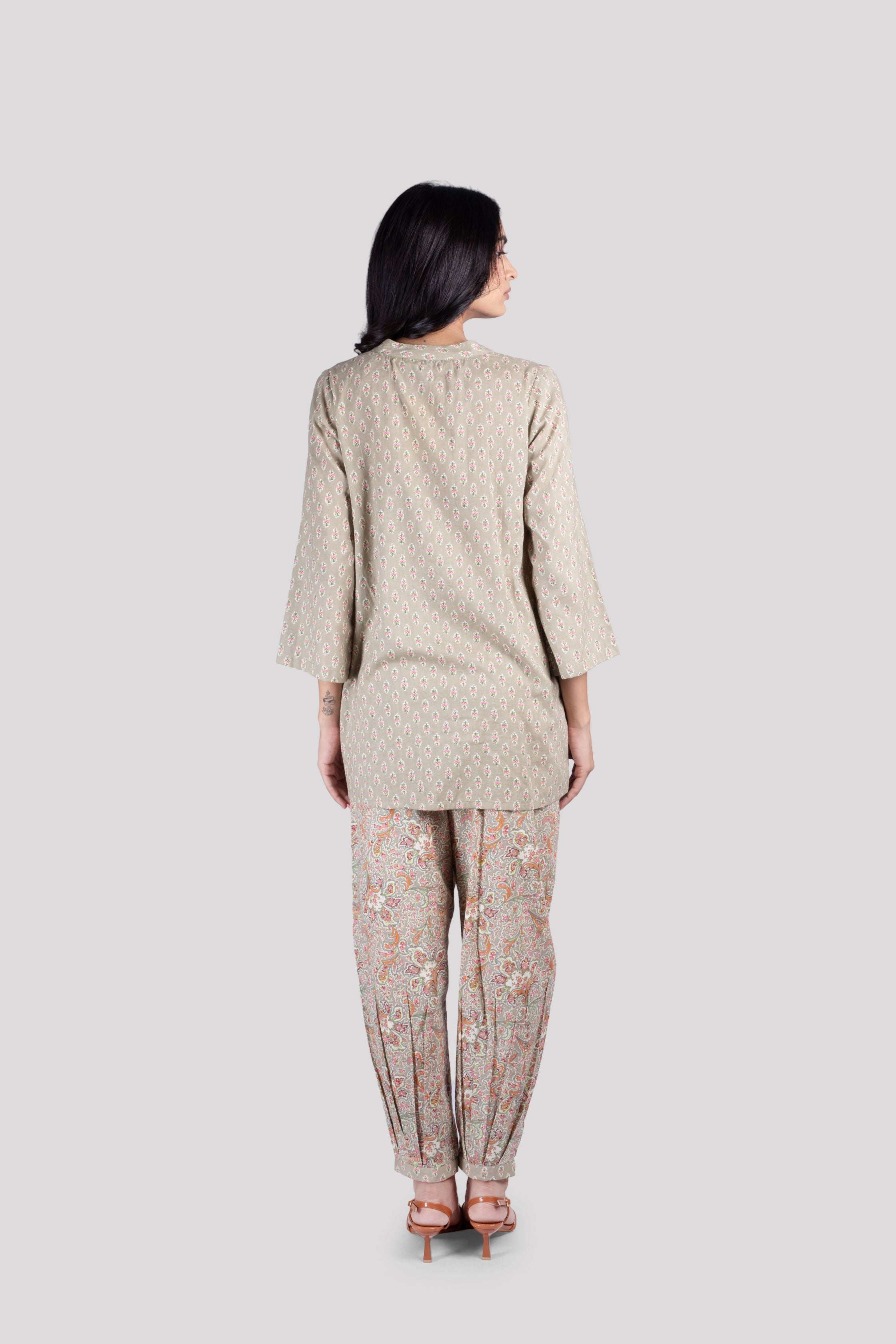WOMEN SOFT COTTON CO ORD SET WITH DHOTI PANTS