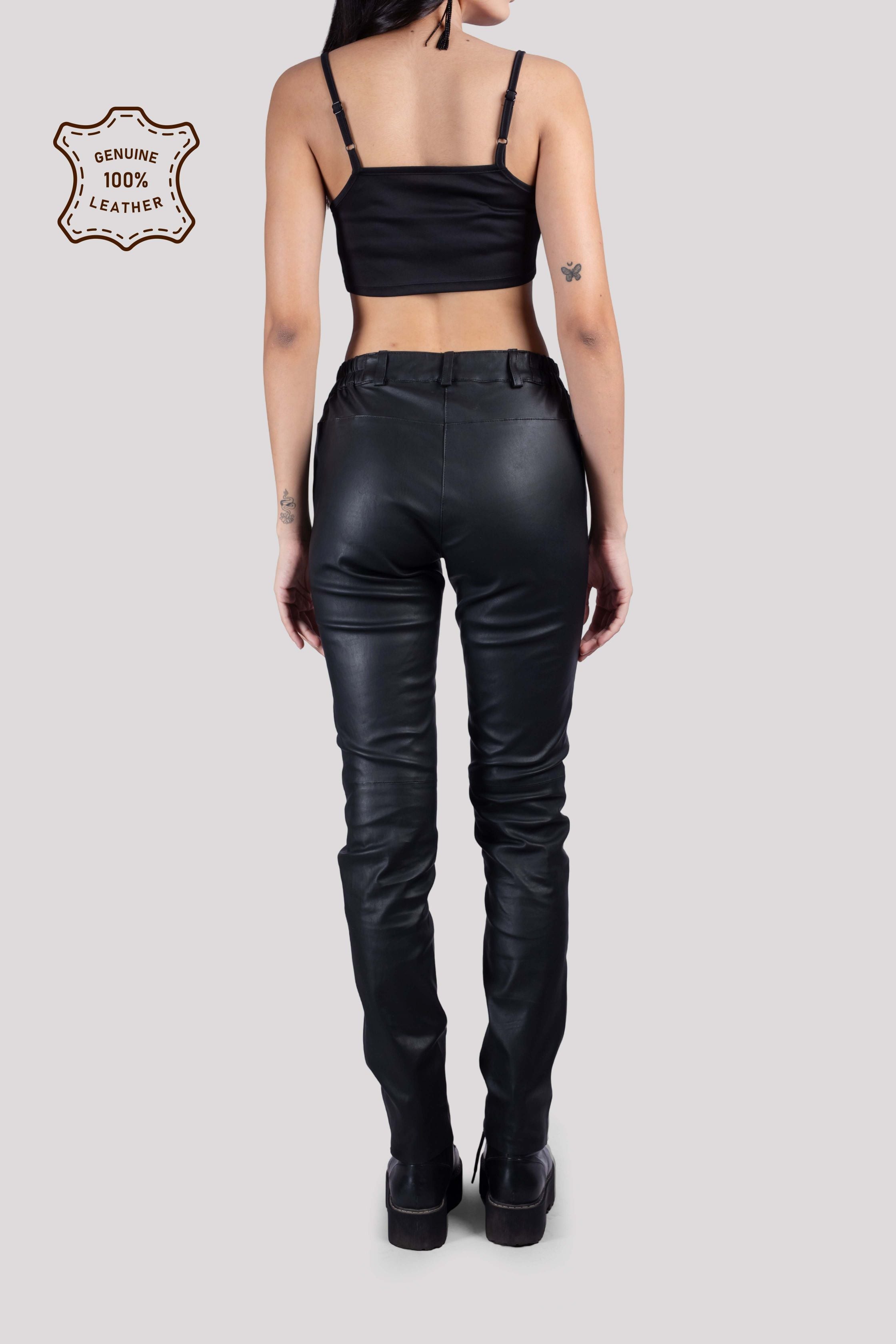 LADIES JEANS IN REAL STRETCH LEATHER