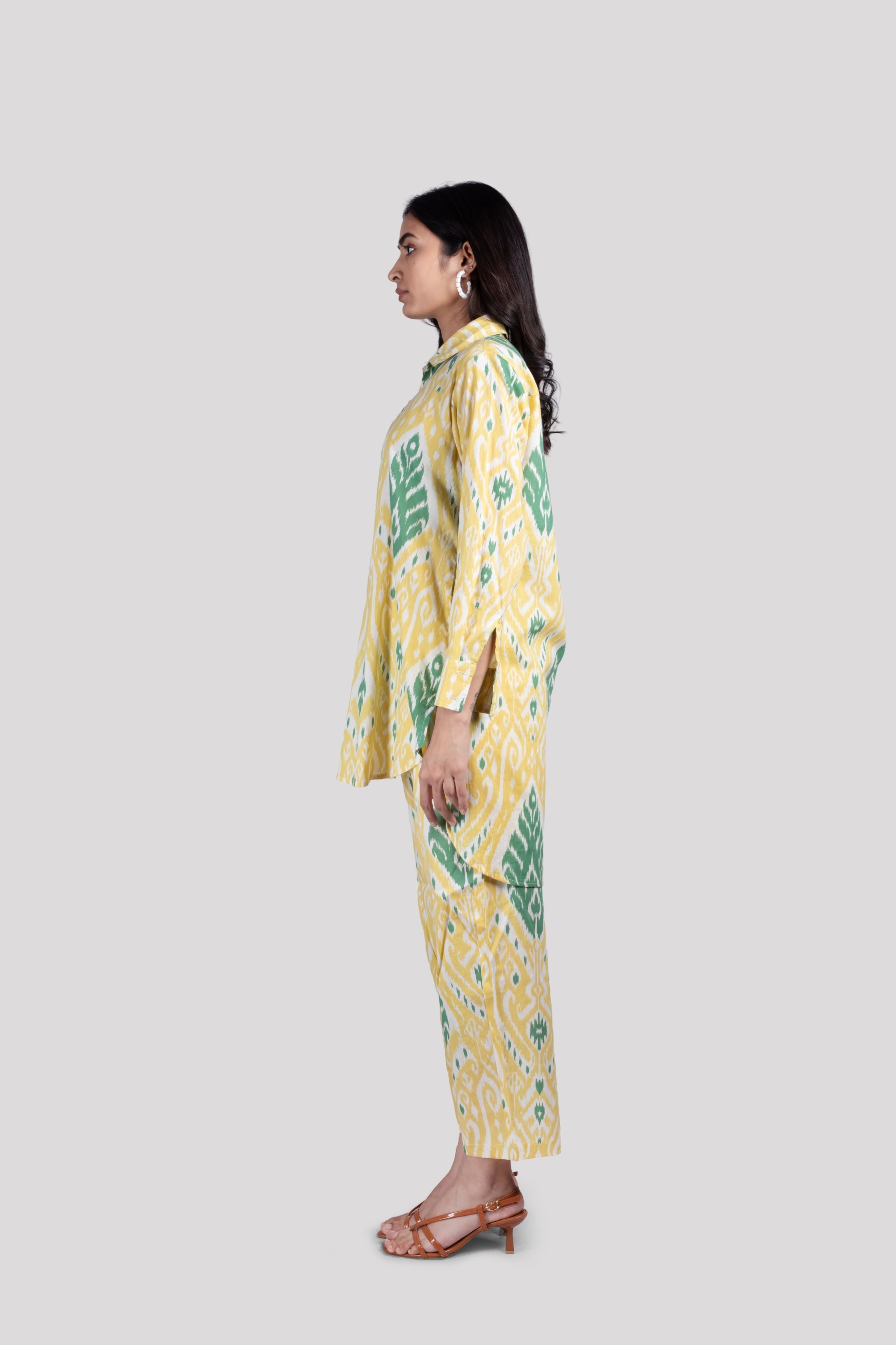 WOMEN SOFT COTTON CO ORD SET IKAT PRINT