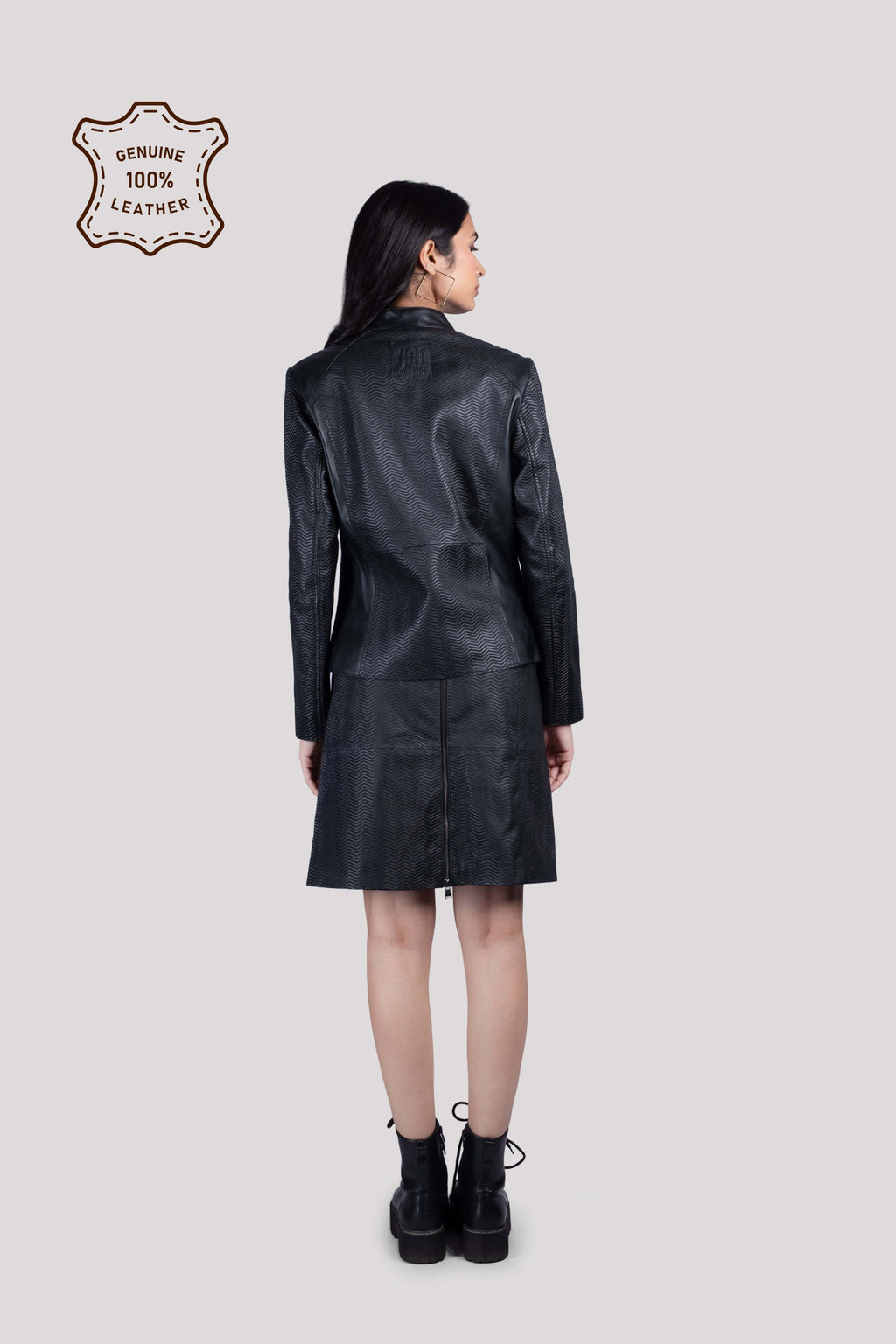 LADIES LEATHER JACKET WITH PRINT ON LEATHER