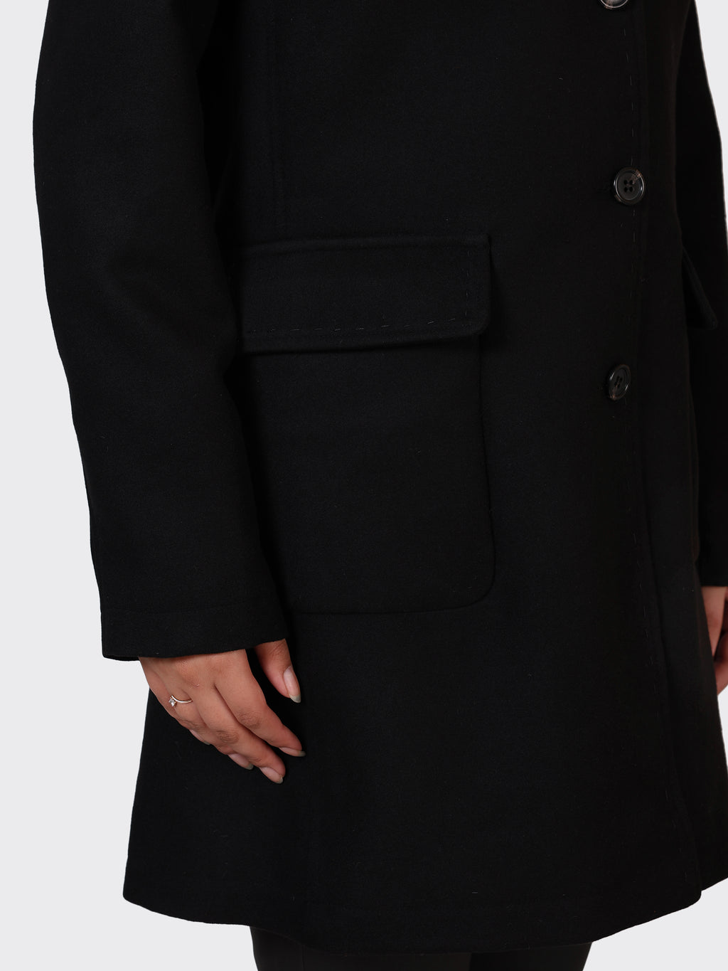 LADIES WOOLLEN JACKET-BLACK