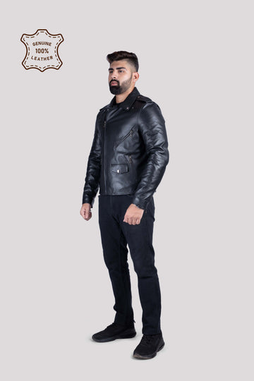 MENS BIKER LEATHER JACKET