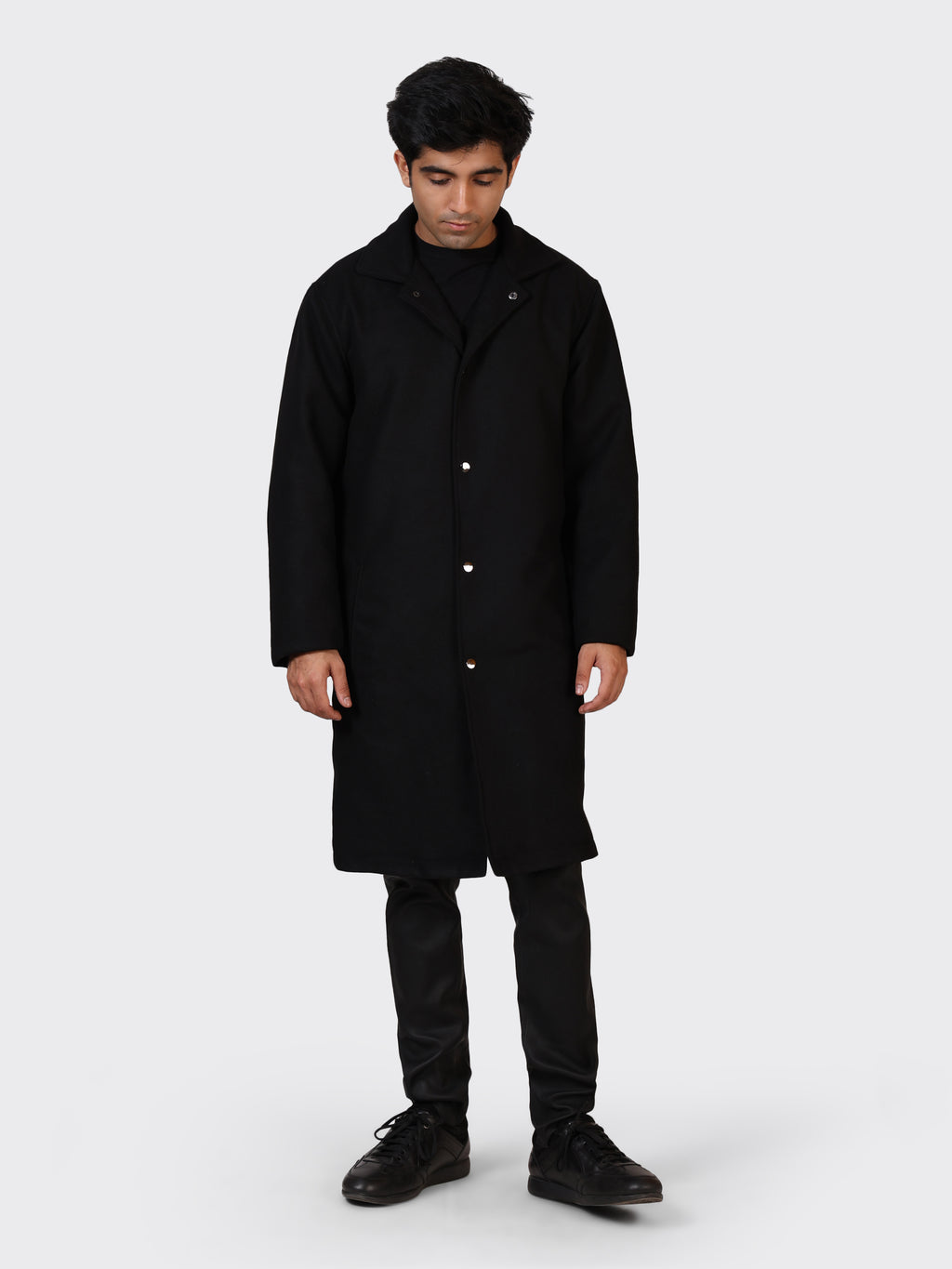 MENS WOOLLEN JACKET-BLACK