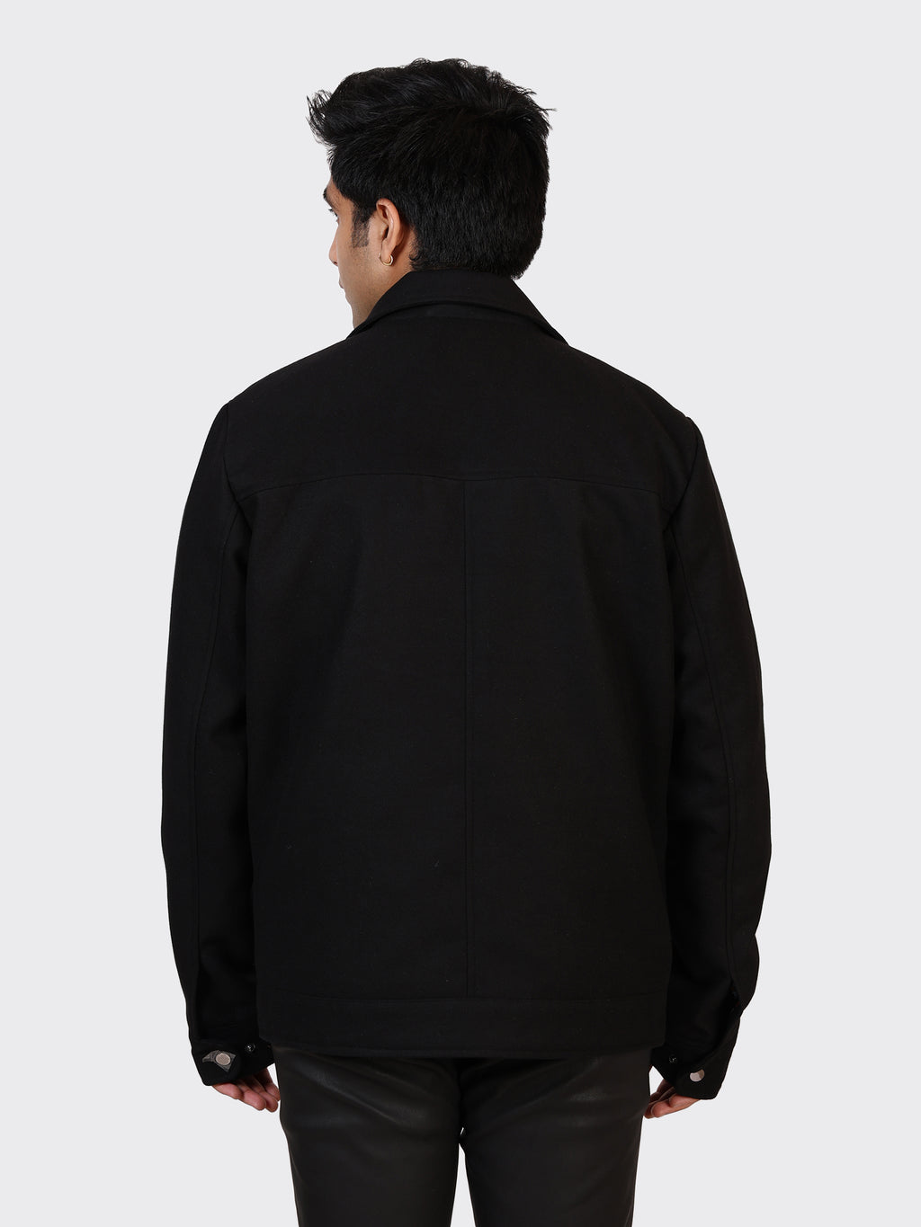 MENS WOOLLEN JACKET-BLACK