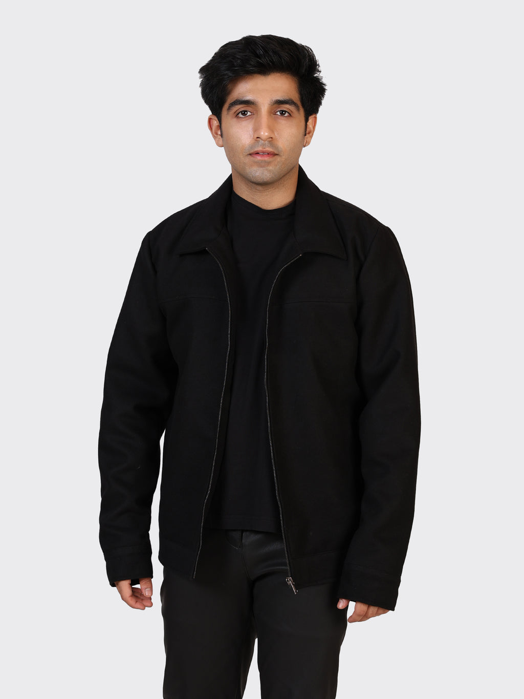MENS WOOLLEN JACKET-BLACK