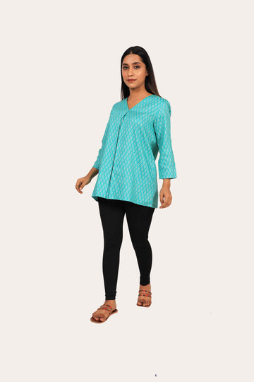 WOMEN SUMMER COTTON A LINE KURTI