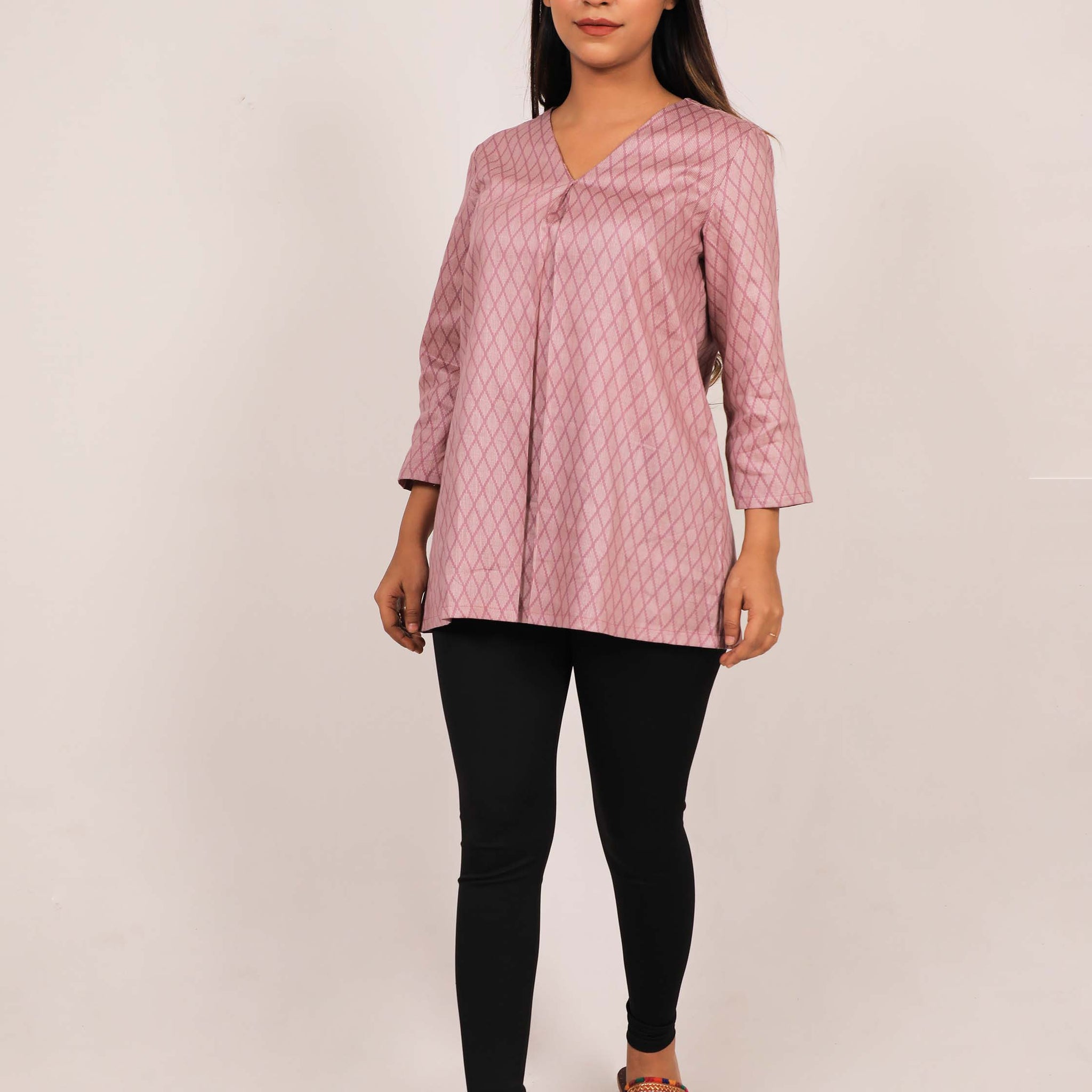 WOMEN SUMMER COTTON A LINE KURTI