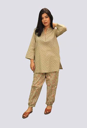 WOMEN SOFT COTTON CO ORD SET WITH DHOTI PANTS