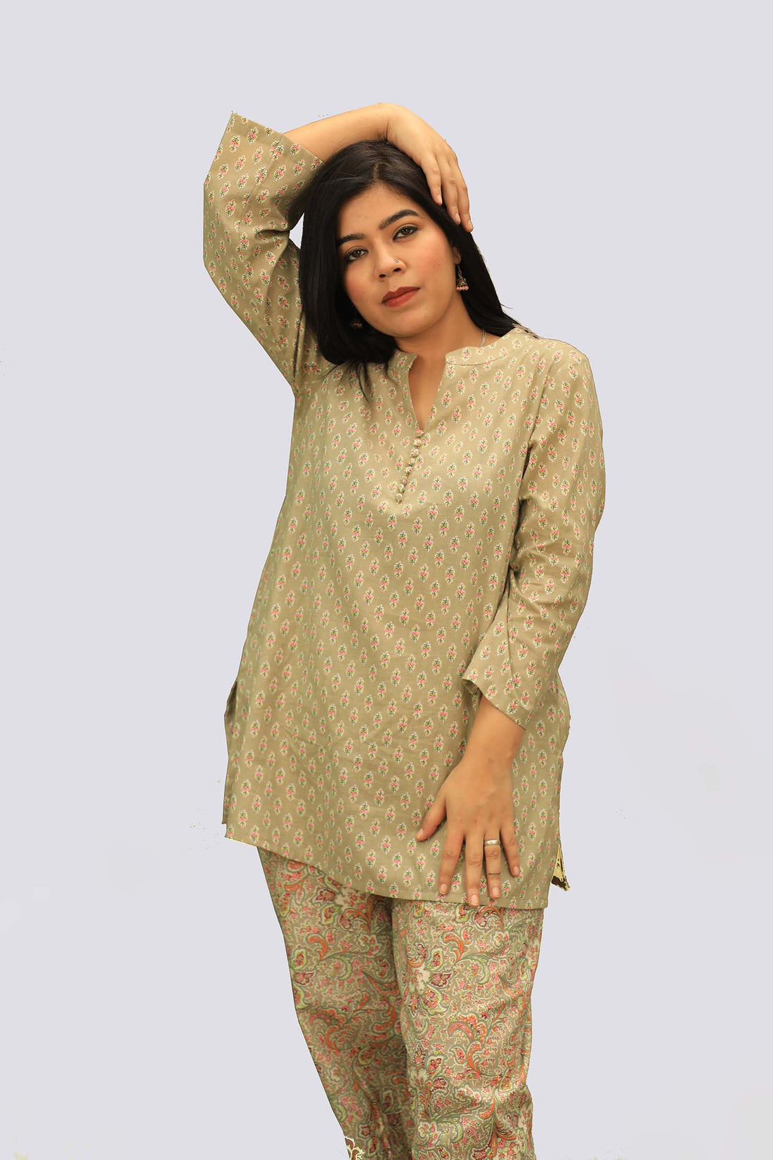 WOMEN SOFT COTTON CO ORD SET WITH DHOTI PANTS