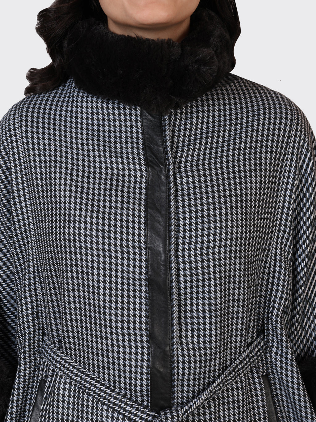LADIES CAPE WOOLLEN JACKET-CROSS