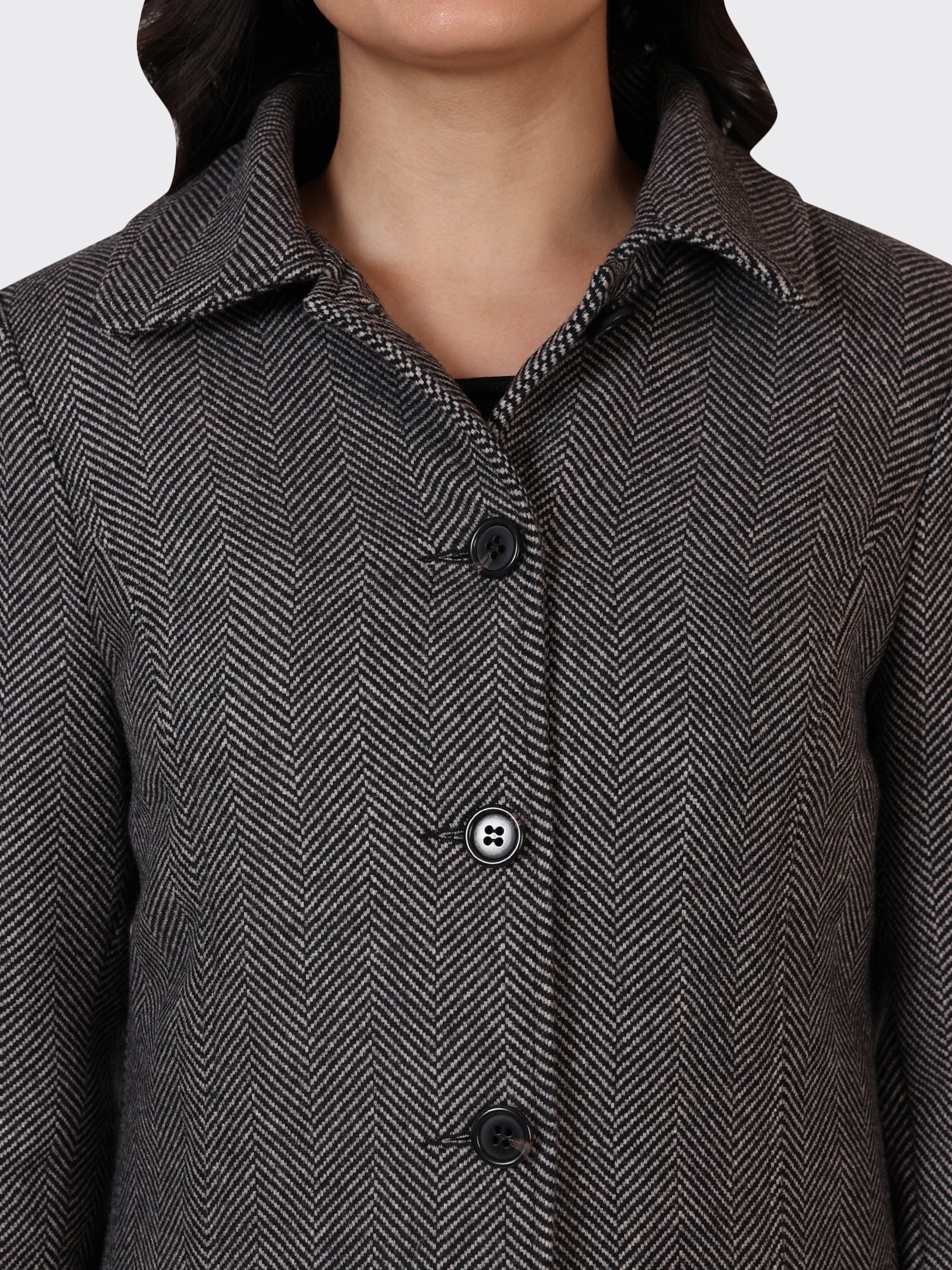 LADIES WOOLLEN JACKET-ZIGZAG