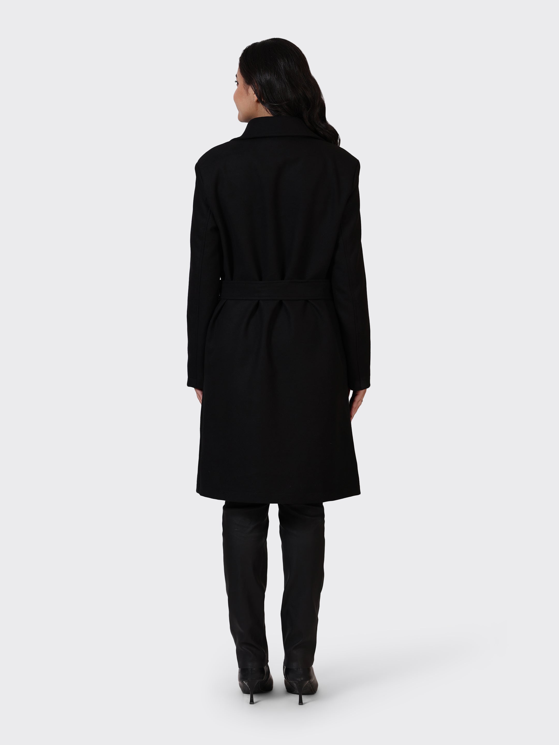 LADIES WOOLLEN JACKET-BLACK