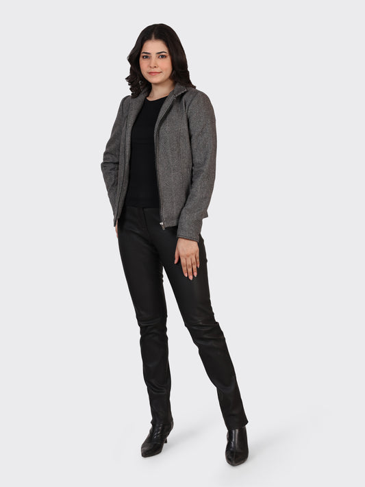 LADIES WOOLLEN JACKET-ZIGZAG