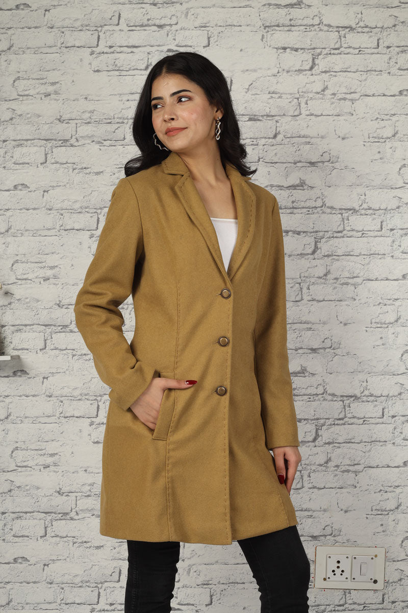 2845-W Women's Woolen Cashmere Coat