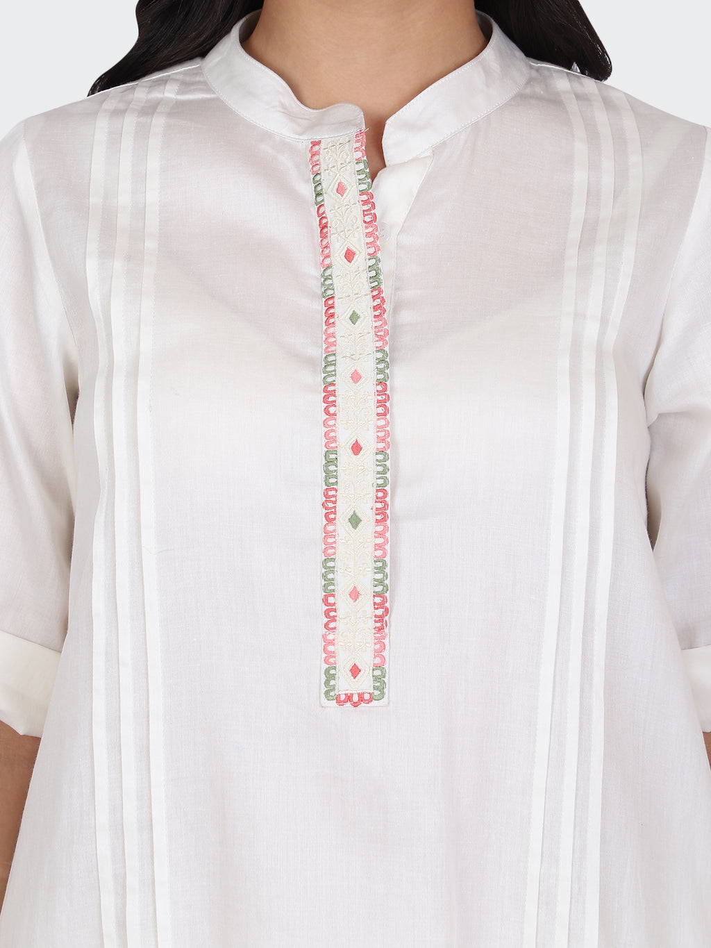 KURTA SET FEATURING FRONT EMBROIDERY AND SALWAR
