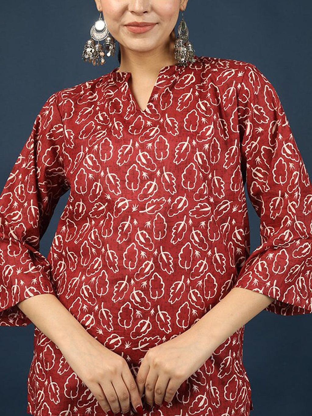 FLORAL PRINTED PURE COTTON TOP WITH TROUSERS